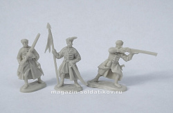 Сборные фигуры из смолы Польская пехота (набор 3 фигуры), 28 мм, Кордегардия (Москва)