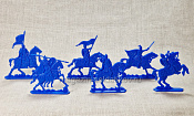 Солдатики из пластика Русские конные витязи (6 шт, пластик, синий) Воины и битвы - фото