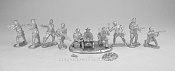 Сборные фигуры из металла Партизаны (набор из 10 фигур+пулемет), 28 мм, Кордегардия (Москва)/TRIZUB (Украина) - фото