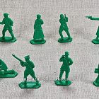 Солдатики из пластика ЧК УГРО, 54 мм (12шт., пластик, зелёный) Воины и битвы