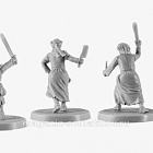 Сборная миниатюра из смолы Крестоносцы, набор №6, 4 фигуры, 28 мм, V&V miniatures