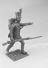 Миниатюра из металла Идущий сержант венгерских полков, Австрия, 1809 г., 54 мм, Россия - фото
