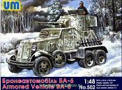 Сборная модель из пластика БА-6 Советский бронеавтомобиль UM (1/48) - фото