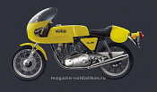 Сборная модель из пластика ИТ Мотоцикл Norton Commando 750cc PR (1/9) Italeri - фото