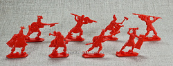 Солдатики из пластика Инки. Выпуск 2, 54 мм (8 шт, пластик, красный) Воины и битвы