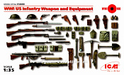 Сборная модель из пластика Оружие и снаряжение пехоты США IМВ, 1:35, ICM - фото