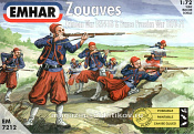 Солдатики из пластика EM 7212 Zouaves Crimean and Franco Prussian Wars, 1:72, Emhar - фото