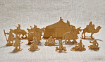 Монголы. Ставка хана, 54мм (12 шт., пластик, песочный), Воины и битвы - фото