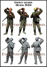 Сборная фигура из смолы ЕМ 35229 Немецкий солдат 1943 г. 1:35, Evolution - фото