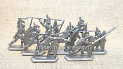 Фигурки из бронзы Римский легион. Триарии (8 шт, пластик, серебряный), Воины и битвы - фото