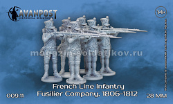 Сборная миниатюра из смолы Французская линейная пехота: фузилерная рота, 28 мм, Аванпост