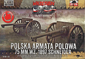 Сборная модель из пластика 75 mm wz. 1897 Schneider Polish Field Cannon (2) 1:72, First to Fight - фото