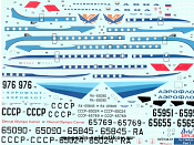 Декаль Туполев Ту-134А/A3,часть 1, 1:144 Avia Decals. Авиация - фото