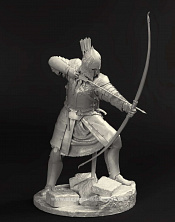 Сборная миниатюра из смолы Лучник Гондора, 90 мм, Баталия миниатюра - фото