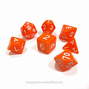 Набор из 7 кубиков для ролевых игр (оранжевый) Звезда - фото
