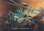 Сборная модель из пластика Ударный вертолет АН - 64А «Апач» 1:48 Моделист - фото