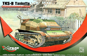 Сборная модель из пластика Танкетка TKS-B (орудие + пулемет), 1:35, Mirage Hobby - фото