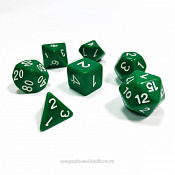 Набор из 7 кубиков для ролевых игр (зеленый) Звезда - фото