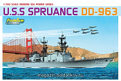 Сборная модель из пластика Д Корабль U.S.S. SPRUANCE DD-963 (1/700) Dragon - фото