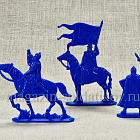 Солдатики из пластика Ставка Князя. Пластик 54 мм (6 шт, пластик, синий) Воины и битвы