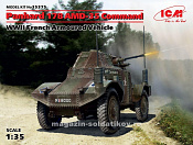Сборная модель из пластика Французский бронеавтомобиль Panhard 178AMD-35, командирская машина II МВ (1/35) ICM - фото