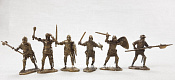 Солдатики из металла Французская пехота (наб. 6 шт,) 40 мм, Бронзовая коллекция - фото