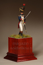 Сборная фигура из смолы SM 5418 Майор полка пеших егерй Старой гвардии. Франция 1812 год, 54 мм, SOGA miniatures - фото