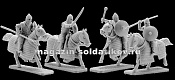 Сборная миниатюра из смолы Византийские катафракты, 4 конных фигуры, 28 мм, V&V miniatures - фото