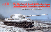 Сборная модель из пластика Немецкий танк Pz.Kpfw.IV Ausf.B. «Королевский Тигр" (с башней "Хеншель») II МВ (1/35) ICM - фото