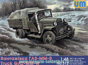 Сборная модель из пластика Грузовик ГАЗ-ММ-В UM (1/48) - фото