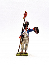 Миниатюра из олова Пехотинец революционной франции 1789-95 гг., 54 мм, Студия Большой полк - фото