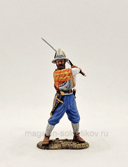 Миниатюра из олова Испанский солдат с двуручным мечем, XVI век., 54 мм, Студия Большой полк